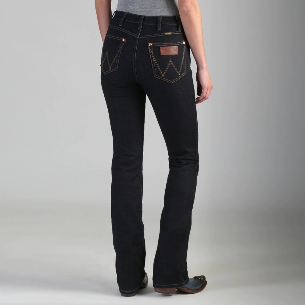 WRANGLER Retro Stacked High Rise BootCut Jeans X36 - Picture 2 of 8
